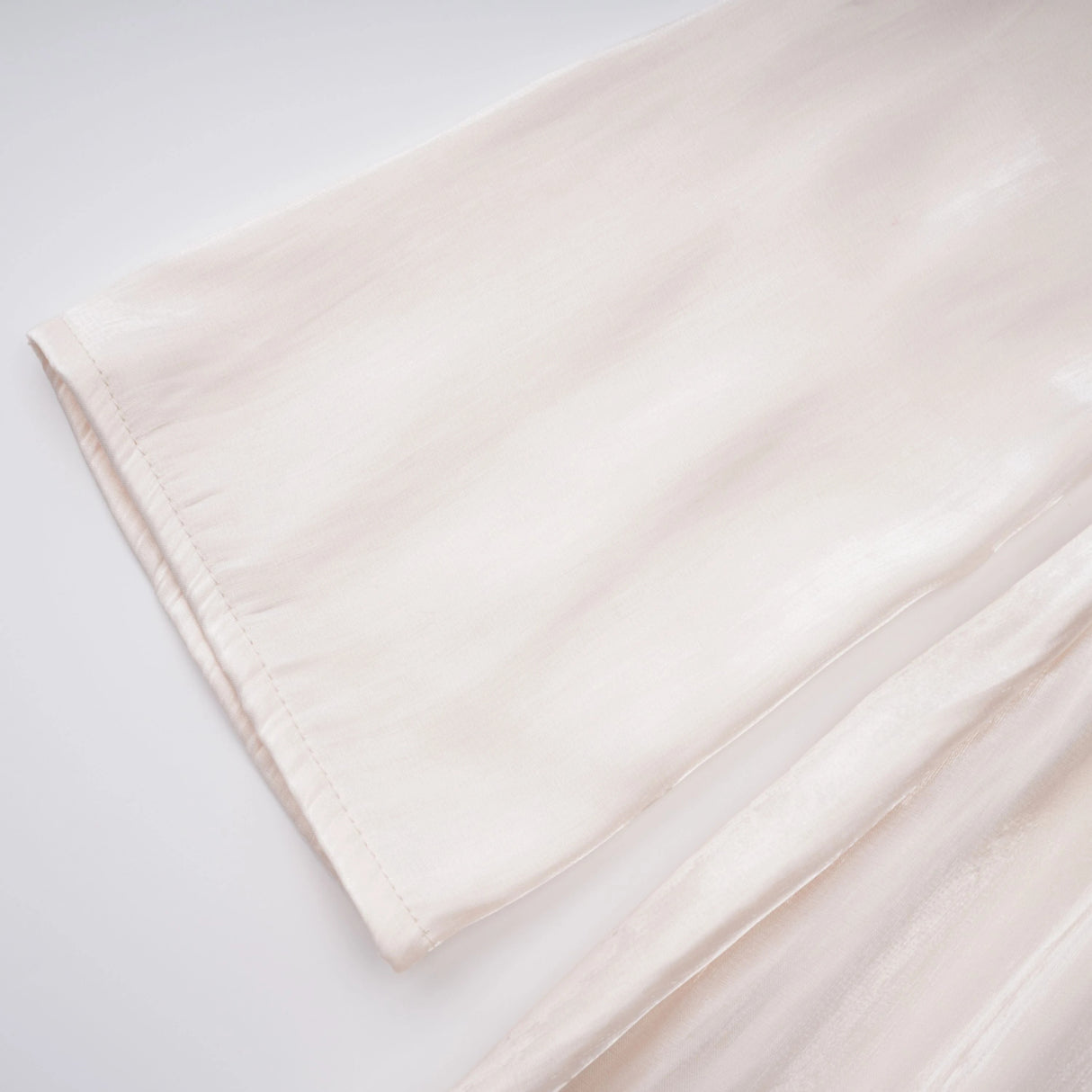Hege Cream Glossy Ruched Cape Maxi Dress