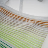 Helena Maxi Dress Green & Multicolor Striped Glitter Halter - neck Tie - Back