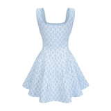 Hélène patternedjacquard sleeveless mini dress
