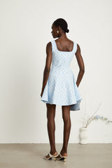 Hélène patternedjacquard sleeveless mini dress