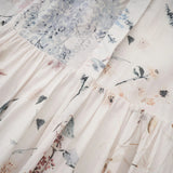 Héloïse White Floral Print Summer Midi Dress
