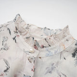 Héloïse White Floral Print Summer Midi Dress