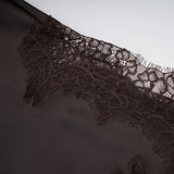 Henrik Brown Lace Trim Dress