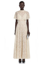 Hikawera White Lace Maxi Dress with Cape