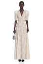 Hinekawa White VNeck Lace Maxi Dress