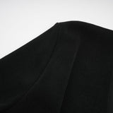 Holland Maxi Dress - Long Sleeve V - Neck Design - Bow Embellished Waist - Corset Style with High Slit