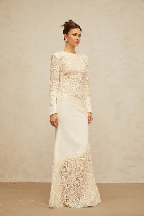 Holly Maxi Dress Sequined Floral Embroidery