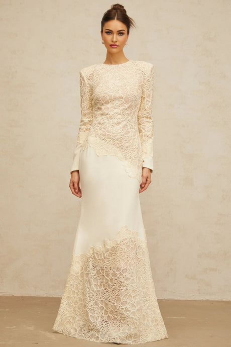 Holly Maxi Dress Sequined Floral Embroidery