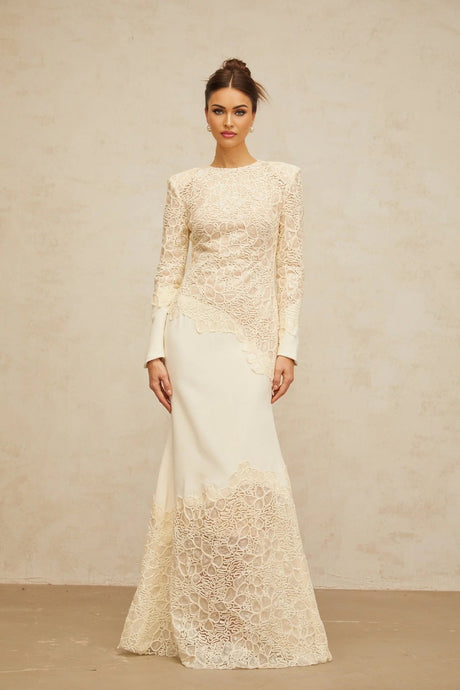 Holly Maxi Dress Sequined Floral Embroidery