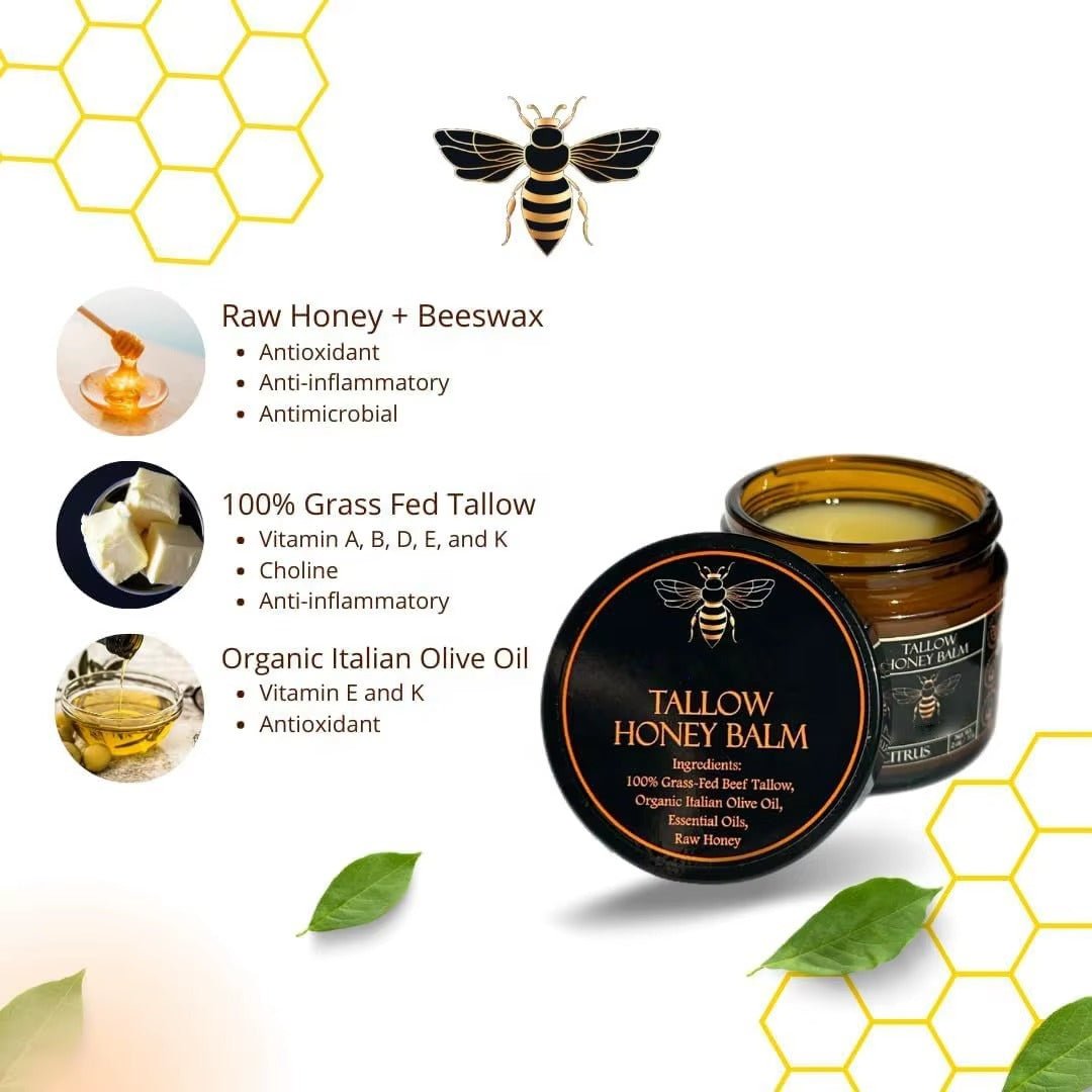 Honey Tallow Balm – Natural Moisturising Cream with Organic Ingredients