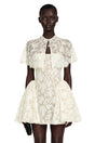 Huia Cream Lace Mini Dress with Cape