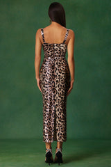Ida Brown Animal Print Maxi Dress