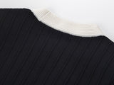 Ida Cardigan - Fitted Peplum Silhouette - Ribbed Texture - Tailored Fit - Chic Elegance - Gold Button Embellishments