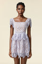 Iliana Lavender Lace Square Neckline Dress