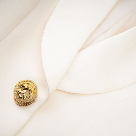 Illyria white singlebreasted long coat