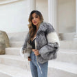 Ivanna White & Silver Fox Fur Jacket