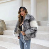 Ivanna White & Silver Fox Fur Jacket