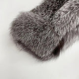 Fox Fur Jacket – Silver-Black Luxe – Winter Elegance