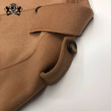 Vivienne Winter Cape in Cashmere Wool with Genuine Fox Fur Pockets