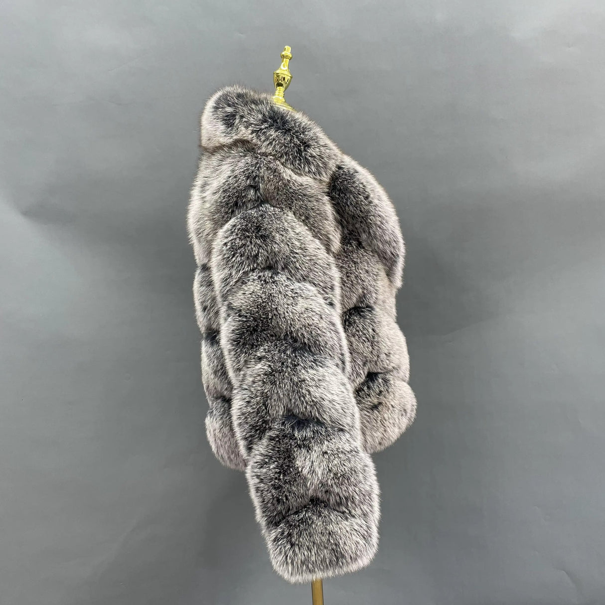 Genuine Silver Fox Fur Coat – European & American Style