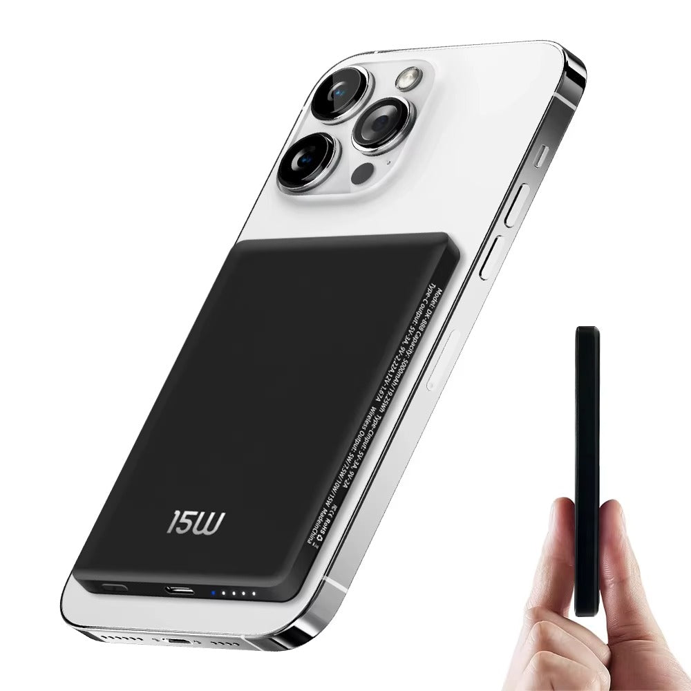 Custom Magnetic Wireless Power Bank 5000mAh – Ultra-Slim Portable Charger