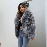 Genuine Silver Fox Fur Coat – European & American Style