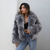 Genuine Silver Fox Fur Coat – European & American Style