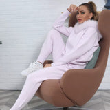Ansley Cotton Knit Set with Real Fox Fur Hood