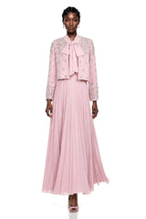 Imogen Pink Embellished Jacket  Dress Set