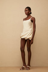 Inaya Neutral Panel Corset Mini Dress