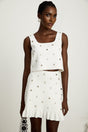 Inès embellished knitted top  skirt matching set