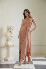 Infini Khaki Convertible Midi Dress