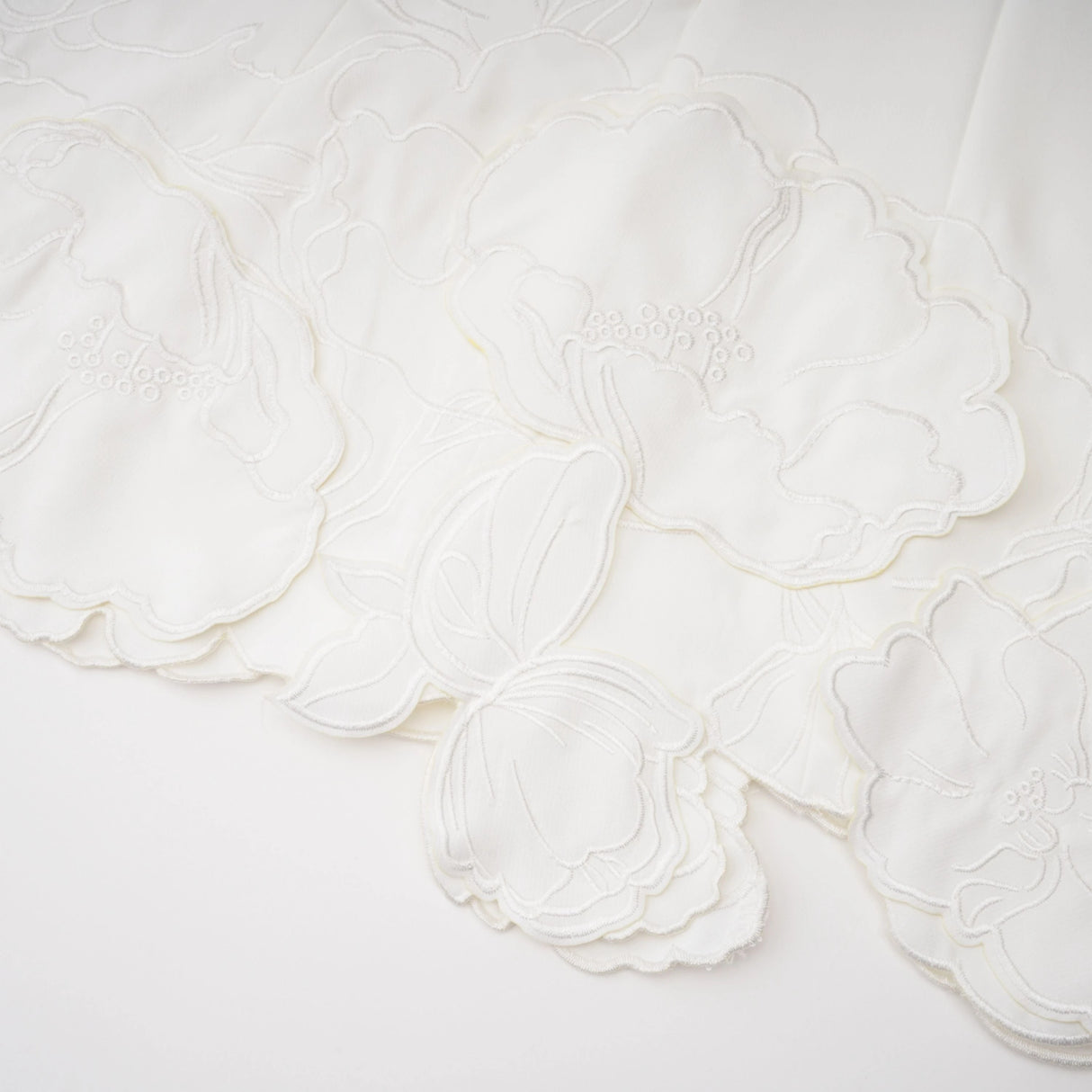 Inga Cream White Strapless Floral Embroidered Mini Dress