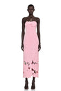Inga Pink Strapless Floral Embroidered Maxi Dress