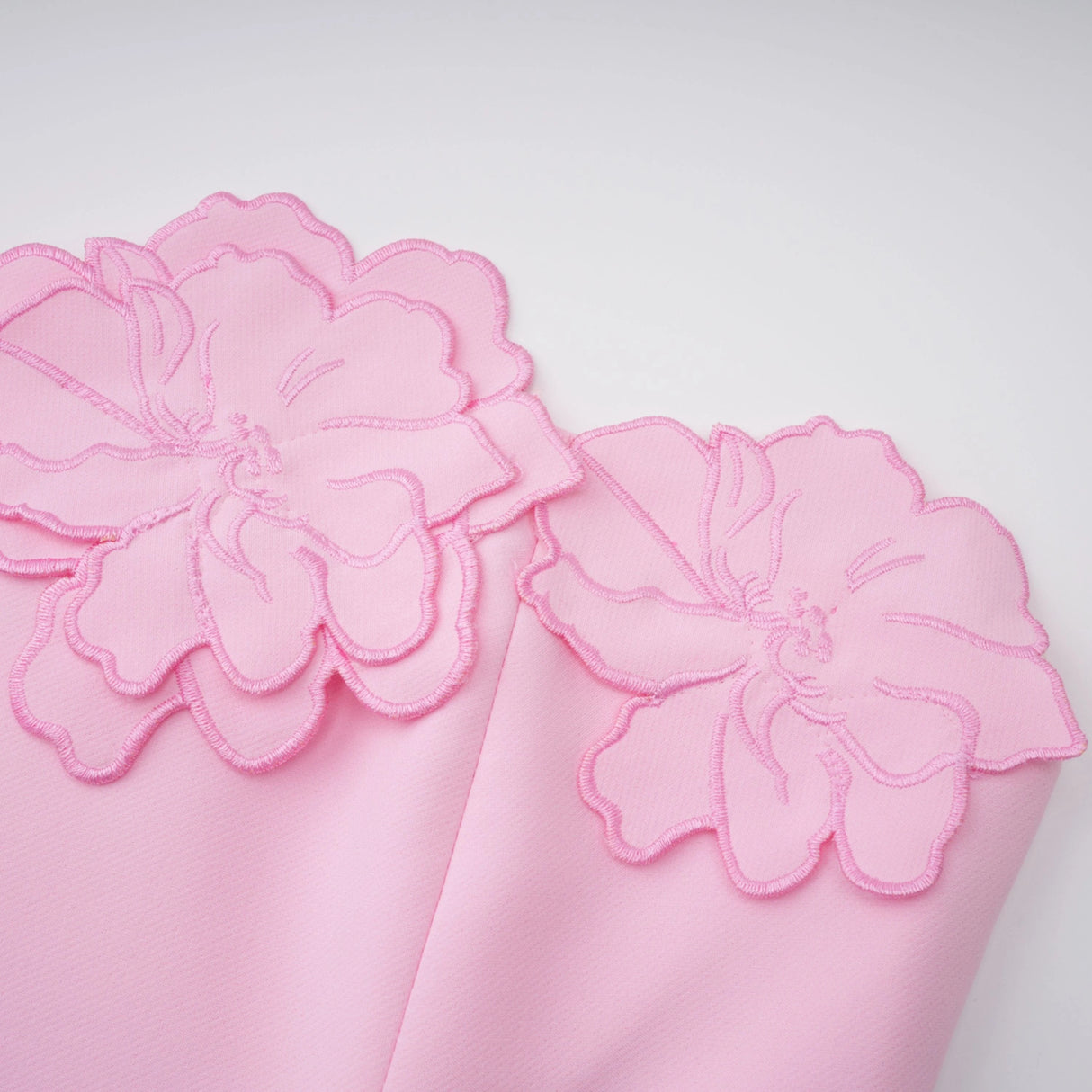 Inga Pink Strapless Floral Embroidered Maxi Dress