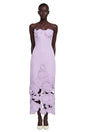 Inga Purple Strapless Floral Embroidered Maxi Dress