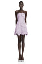 Inga Purple Strapless Floral Embroidered Mini Dress