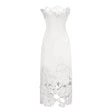 Inga White Strapless Floral Embroidered Maxi Dress