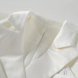 Inmaculada White Boned Bodice Mini Blazer Dress