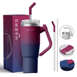 Insulated Stainless Steel Tumbler With Handle – 40 oz – Leakproof Travel Cup With Straw