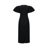 Irène sequined floralembroidered midi dress in Black