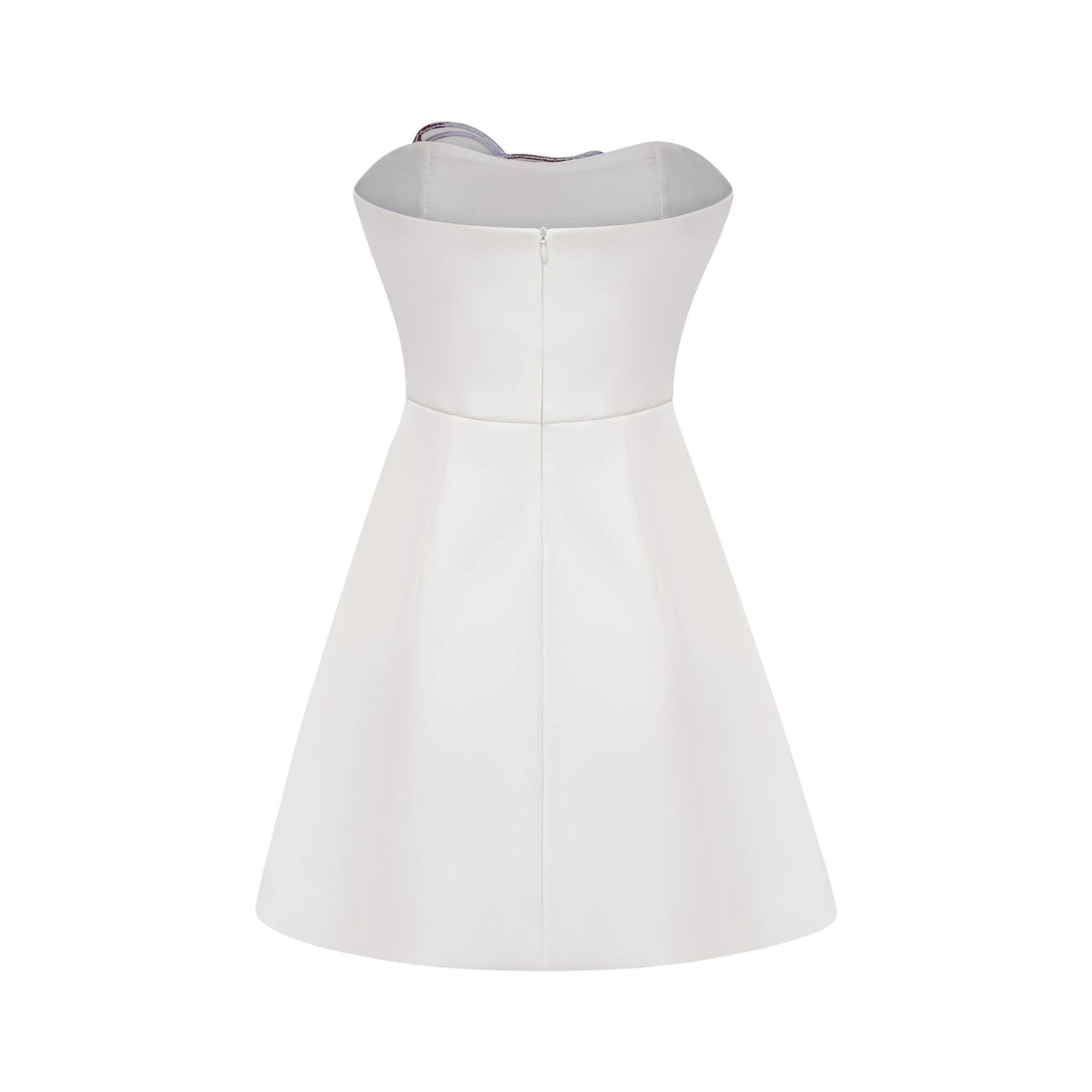 Irène White OffShoulder Sequin Floral Embroidered Mini Dress