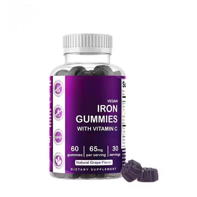 Iron Gummies – Vegan with Vitamin C, Calcium, Zinc & Selenium