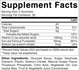 Iron Gummies – Vegan with Vitamin C, Calcium, Zinc & Selenium