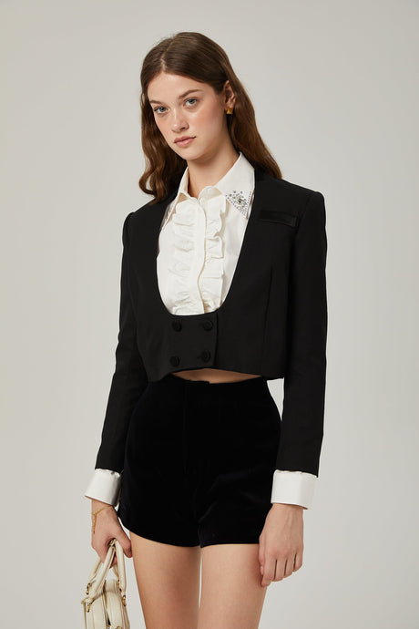 Isabeau jacket  shirt  shorts matching set