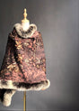 Isabella Cashmere Cape Shawl with Genuine Fox Fur Trim