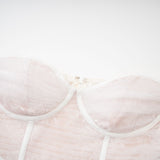 Isabella Mini Dress - Bustier Style - Mesh Detailing - Asymmetric Design - Rear Zip Fastening