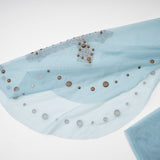 Isabella Top - Long Sleeve - Round Neck - Slit Flare Sleeves - Stud Embellishment