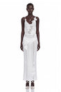 Isabelle White Knit Maxi Dress with 3D Florals