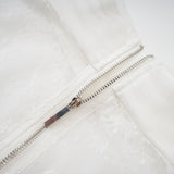 Iside Cropped Top Bell Sleeve Crystal Trim White